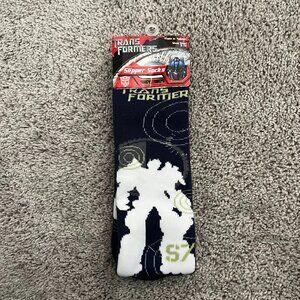 Transformers Slipper Socks Mens Size 6–13 Black White Cozy Grip Socks #2